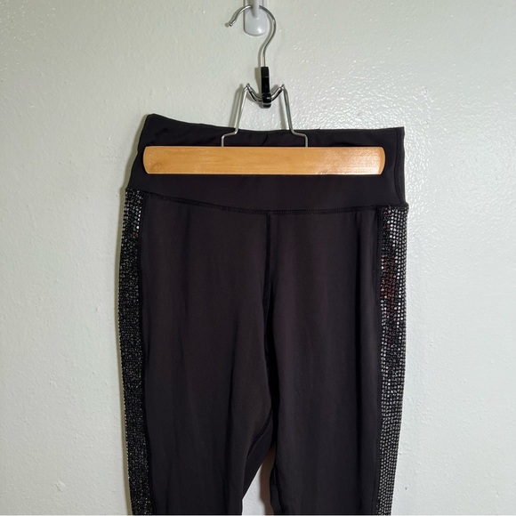 Pam & Gela Move Fast Legging Black Sequin Side Stripe P - Picture 3 of 9